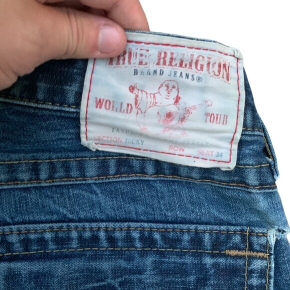 Vintage True Religion Jeans Size 34 RICKY Blue - Picture 6 of 7